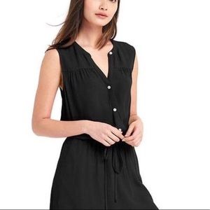 Gap Shirred Sleeveless Shirtdress Moonless Night